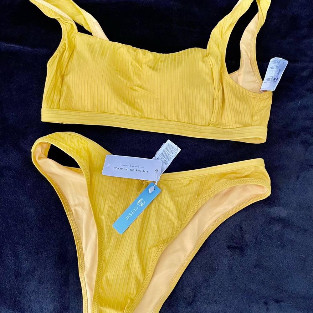 Two piece yellow bikini CUPSHE